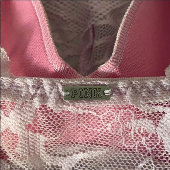 VS PINK Lace High Neck Push Up Bra - Picture 4 of 5
